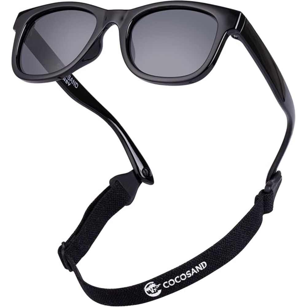 Flexible Polarized Baby Sunglasses with Strap UV Protection 0-24 Months Infant